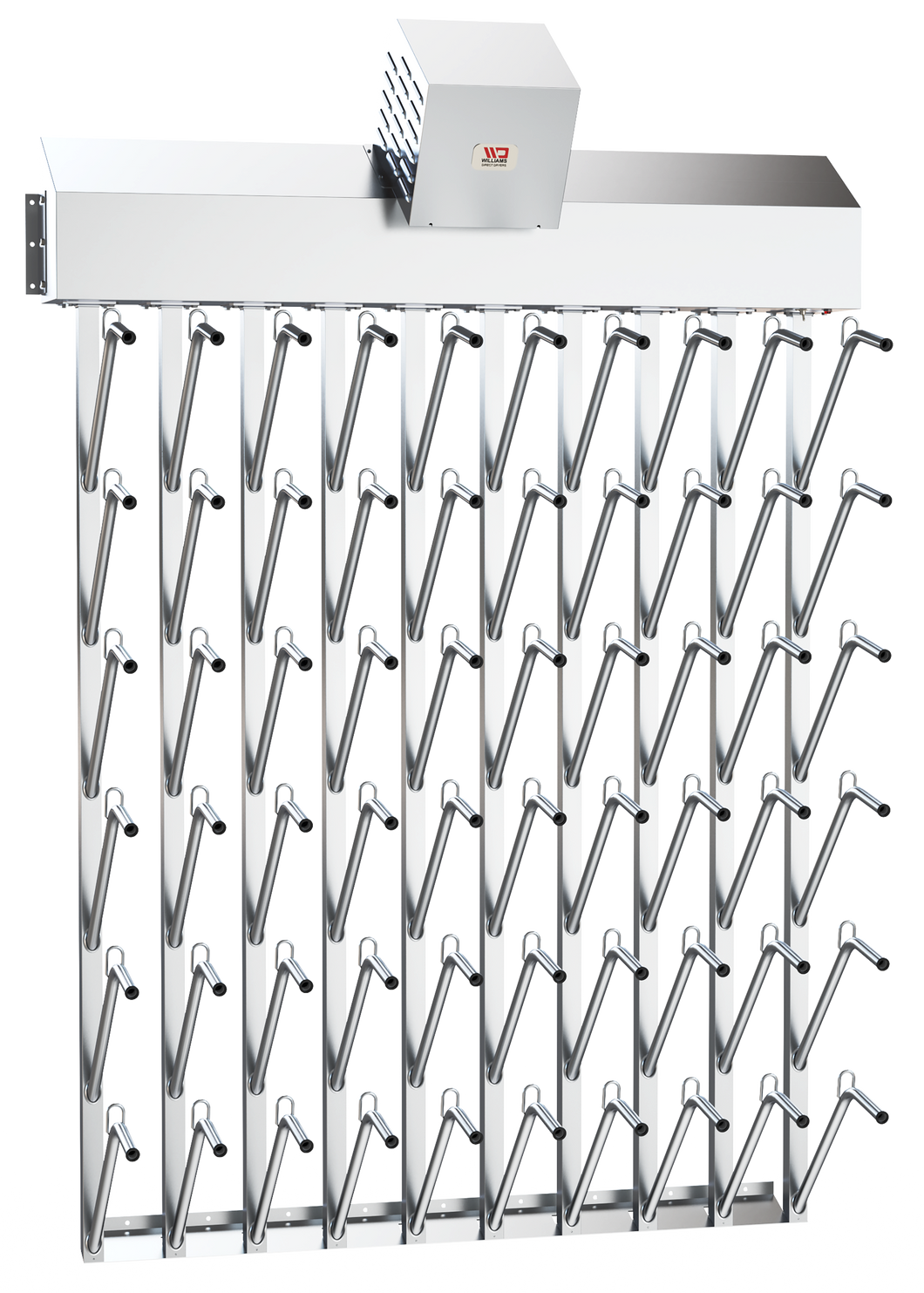 W30fg | Wall mount 30 pr top hung stainless steel boot dryer (60 boots TOTAL)