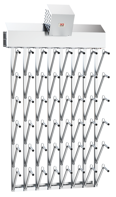 W24fg | Wall mount 24 pr top hung stainless steel boot dryer (48 boots TOTAL)