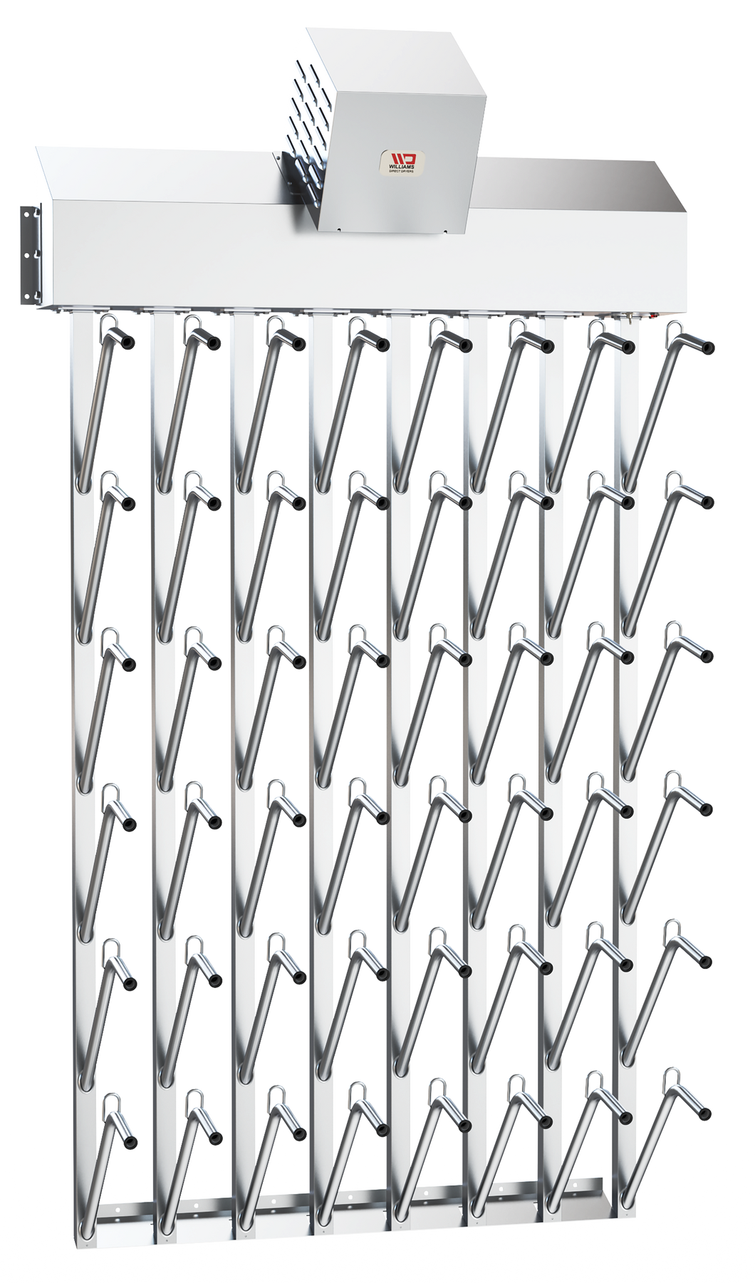 W24fg | Wall mount 24 pr top hung stainless steel boot dryer (48 boots TOTAL)